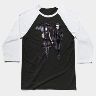 Romantic Dark Couple Baseball T-Shirt